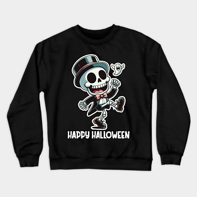 Boogie Bones: A Halloween Skeleton Jamboree Crewneck Sweatshirt by star trek fanart and more